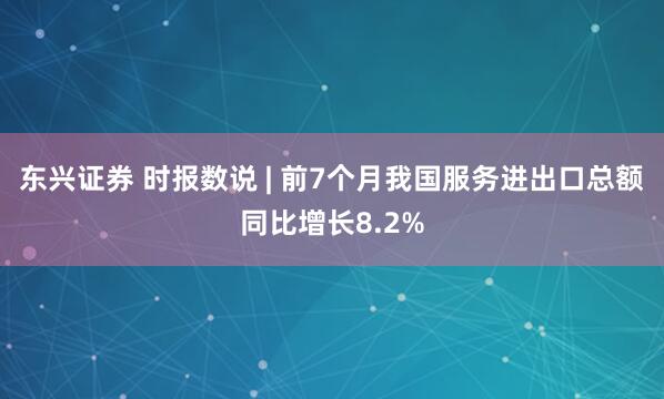 东兴证券 时报数说 | 前7个月我国服务进出口总额同比增长8.2%