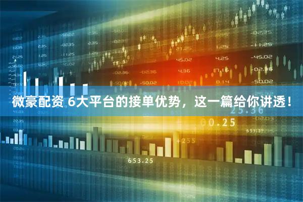 微豪配资 6大平台的接单优势，这一篇给你讲透！