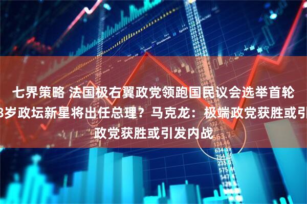 七界策略 法国极右翼政党领跑国民议会选举首轮投票 28岁政坛新星将出任总理？马克龙：极端政党获胜或引发内战