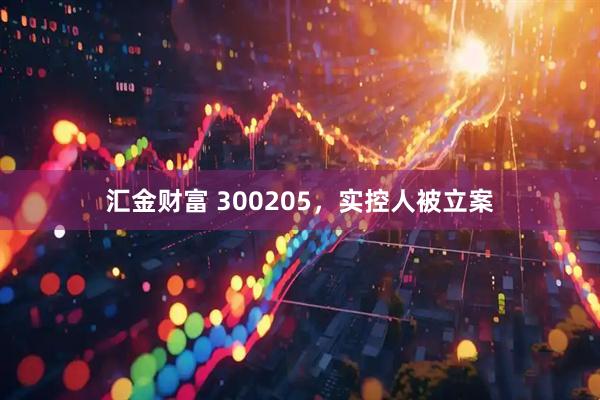 汇金财富 300205，实控人被立案