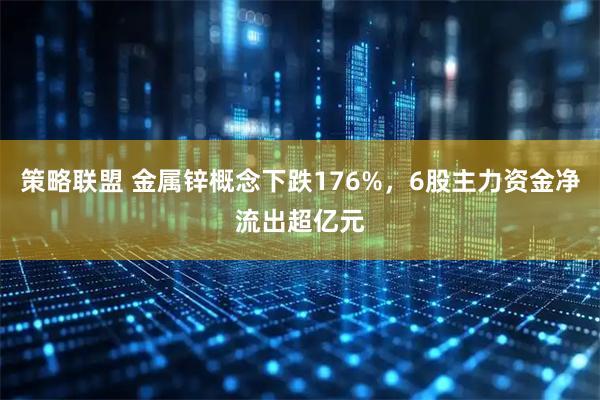 策略联盟 金属锌概念下跌176%，6股主力资金净流出超亿元
